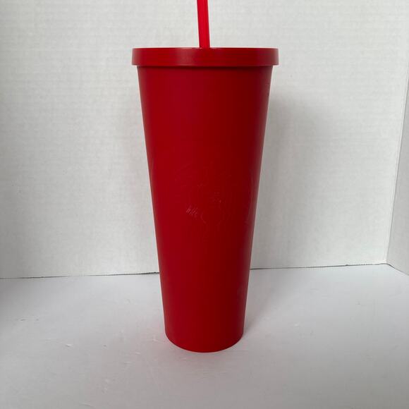 Rare Starbucks 2016 Matte Red Soft Touch Tumbler - Picture 1 of 10